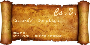 Csipkó Dorottya névjegykártya