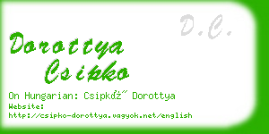 dorottya csipko business card